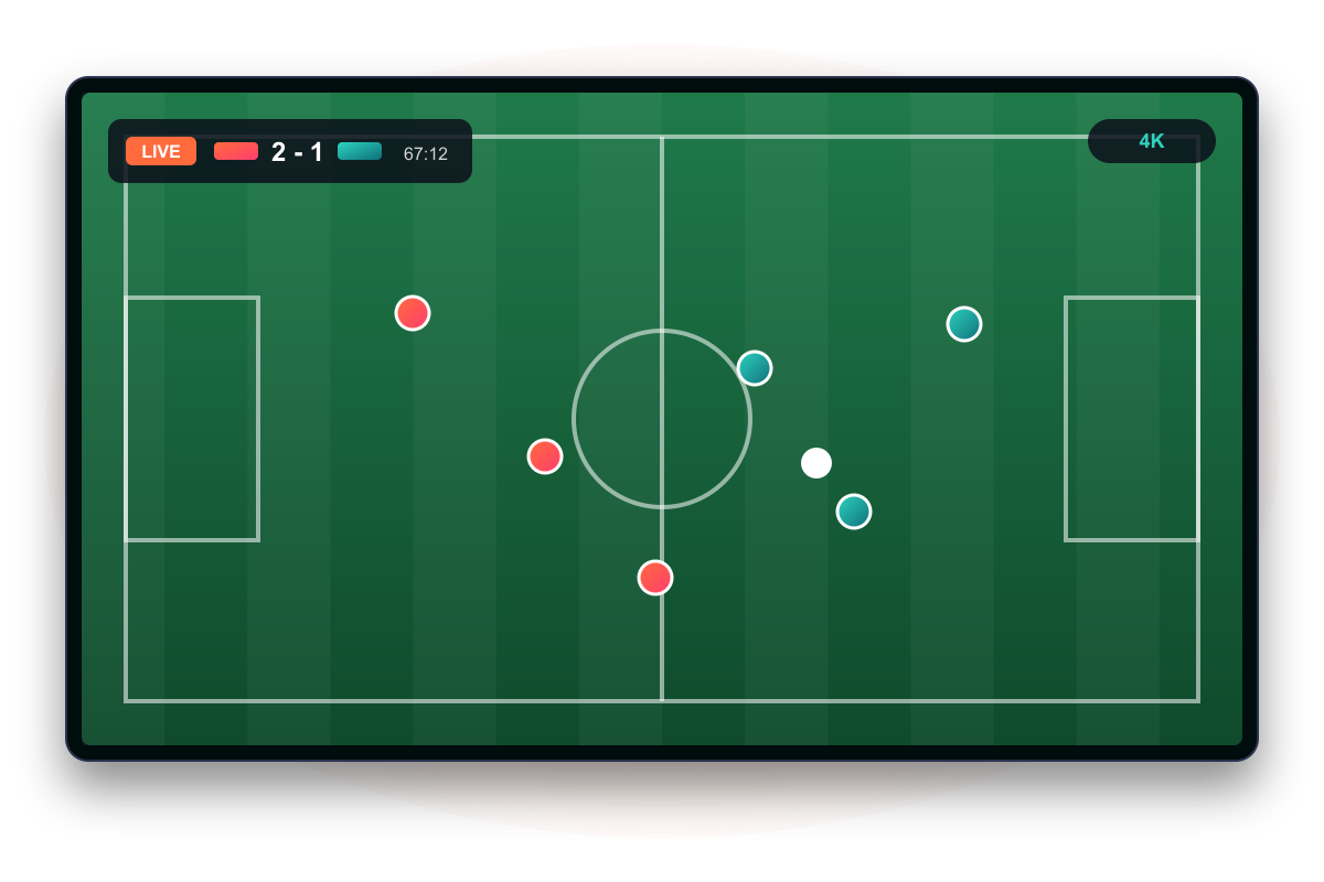 Live sports IPTV: football match streaming in 4K on Mega IPTV